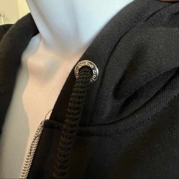 Bebe Hoodie Size S Black Full Zip Logo Long Sleeve Sport NWT - Picture 13 of 13